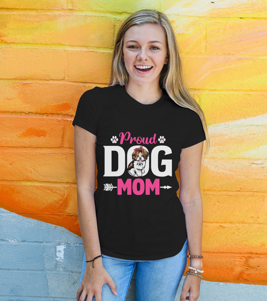 Proud Dog Mom Shih Tzu T-Shirt