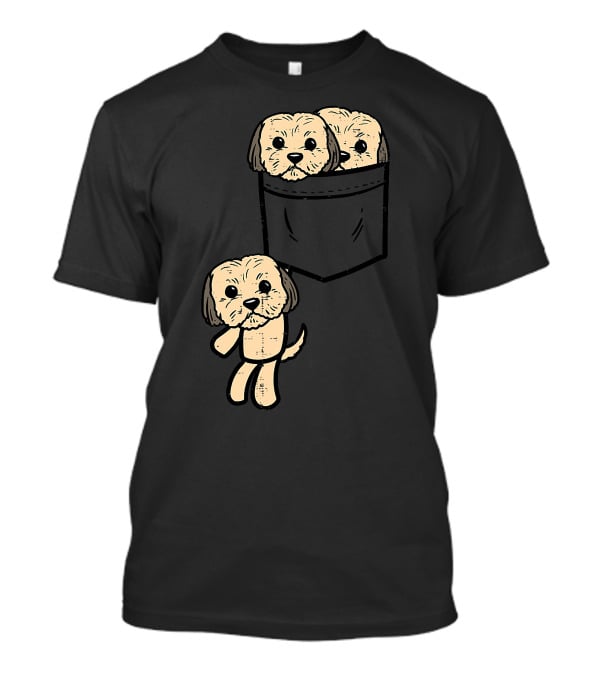 Pocket Shih Tzu Puppies Cute Animal Dog Lover Pet T-Shirt