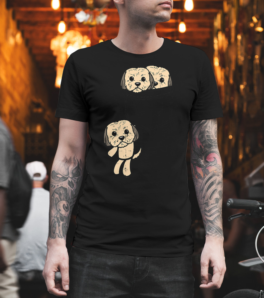Pocket Shih Tzu Puppies Cute Animal Dog Lover Pet T-Shirt