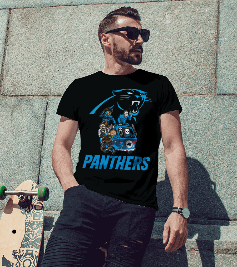 Panthers Horror Movie Icons In Van T-Shirt