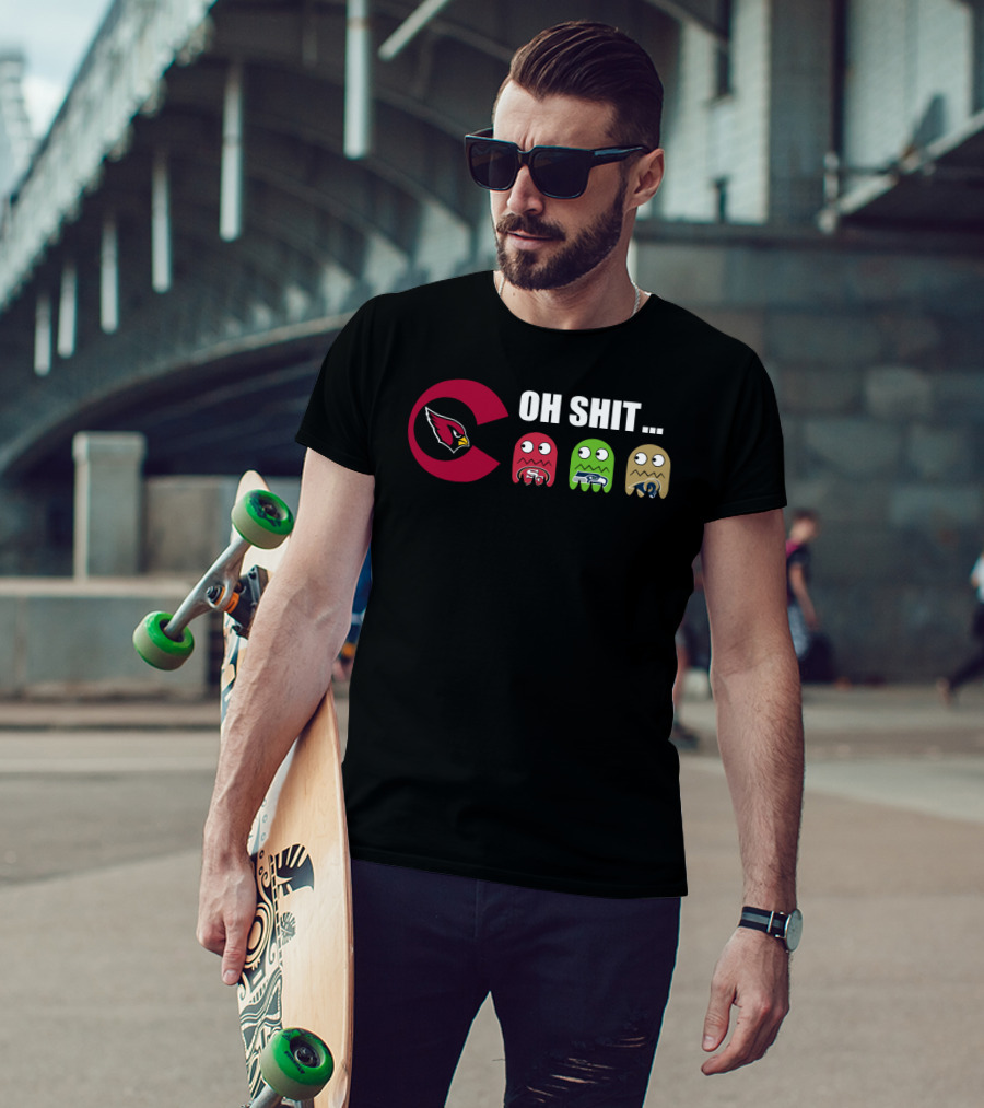 Arizona Cardinals Oh Shit Pacman San Francisco 49ers Seattle Seahawks Los Angeles Rams T-Shirt