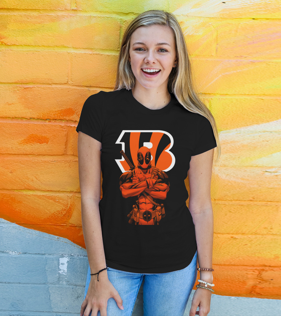 Cincinnati Bengals Deadpool Crossover Fan T-Shirt