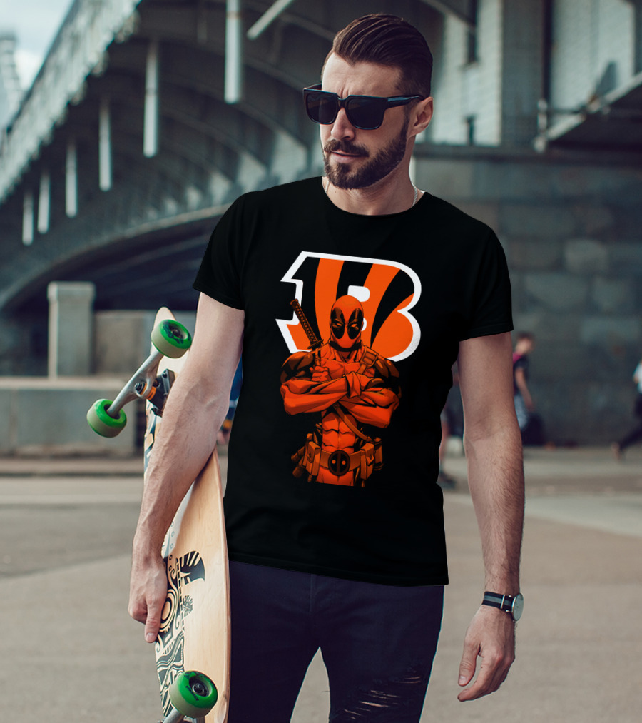Cincinnati Bengals Deadpool Crossover Fan T-Shirt