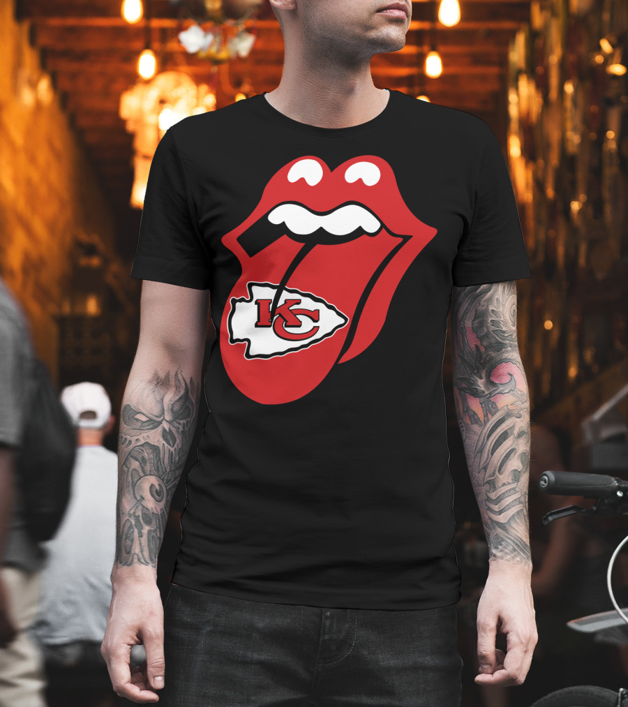 Kansas City Chiefs Kc Arrowhead Tongue T-Shirt