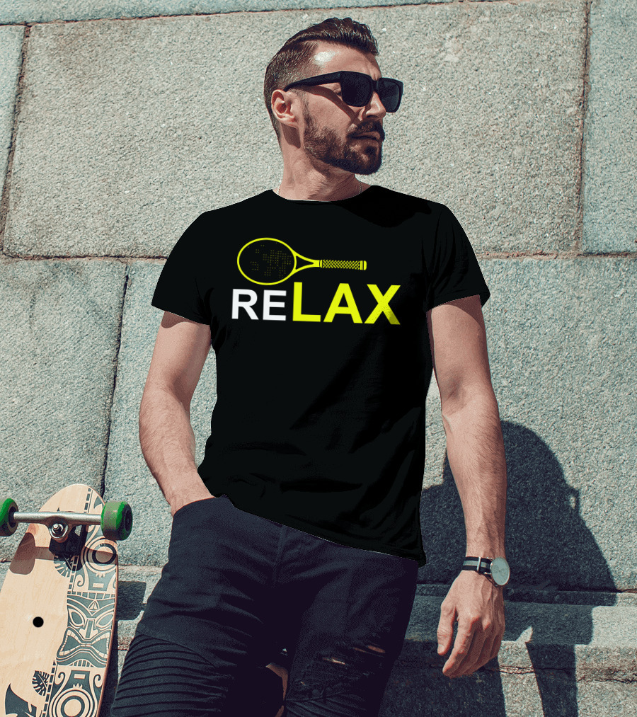 ReLAX Sports Tennis Sticks With Relaxed Tennis Racket T-Shirt